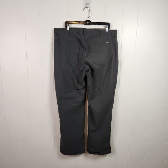 Eddie Bauer Gray Fleece Lined Tech Pants Size 38x30 Winter Outdoor Ski Hiking - Picture 4 of 12